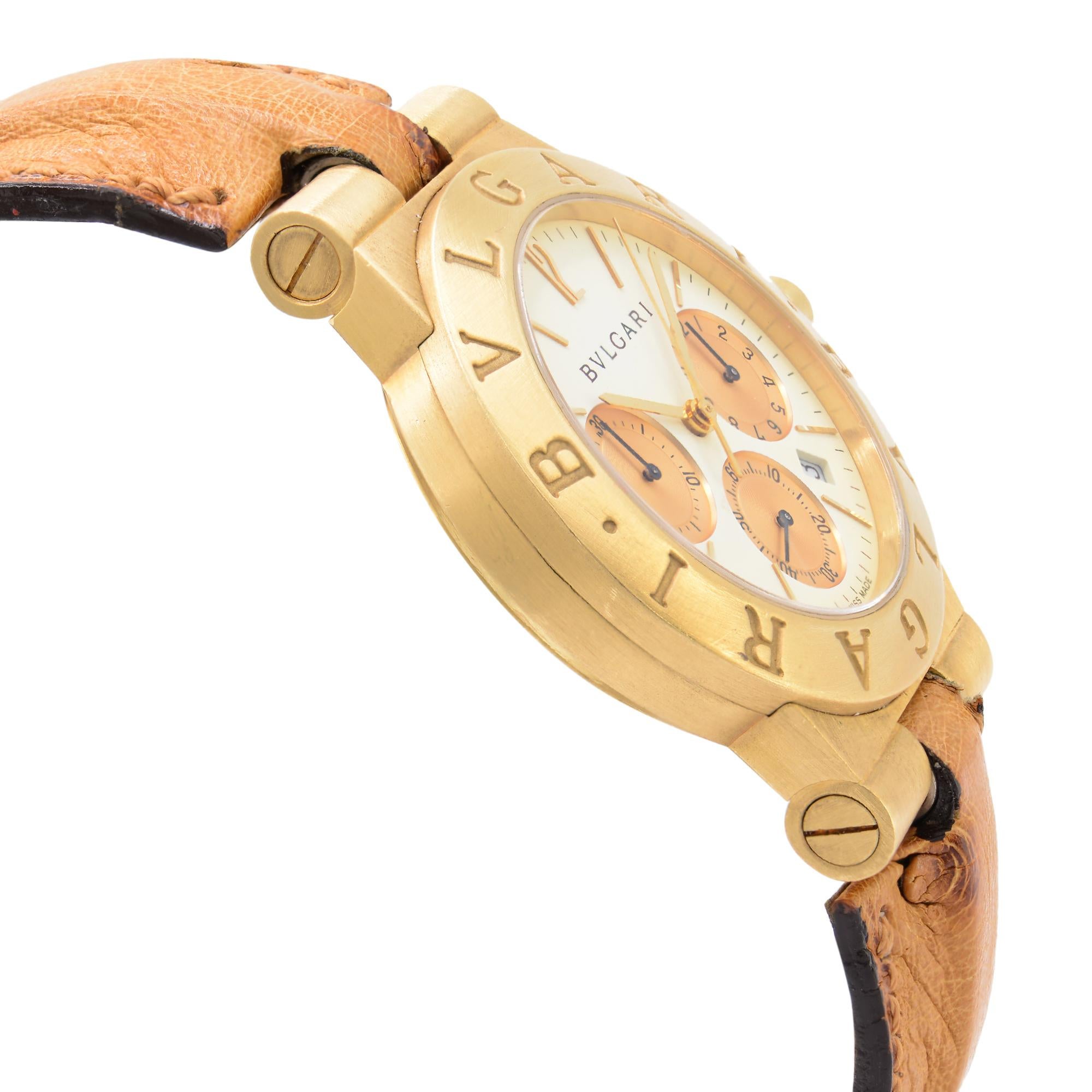 bvlgari gold watch men's