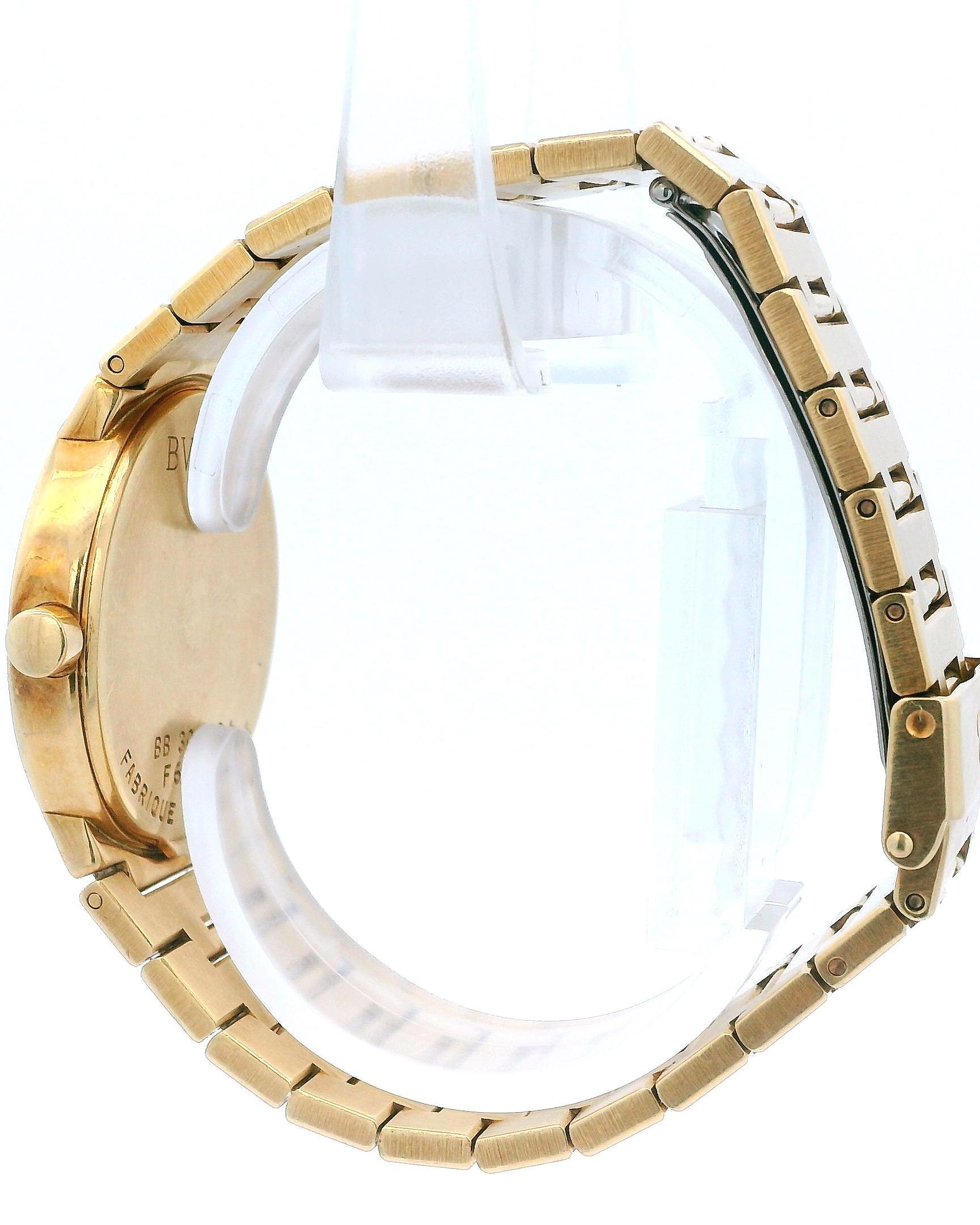 Bvlgari Diagono BB30GGD 18K Yellow Gold Ladies Watch For Sale 1