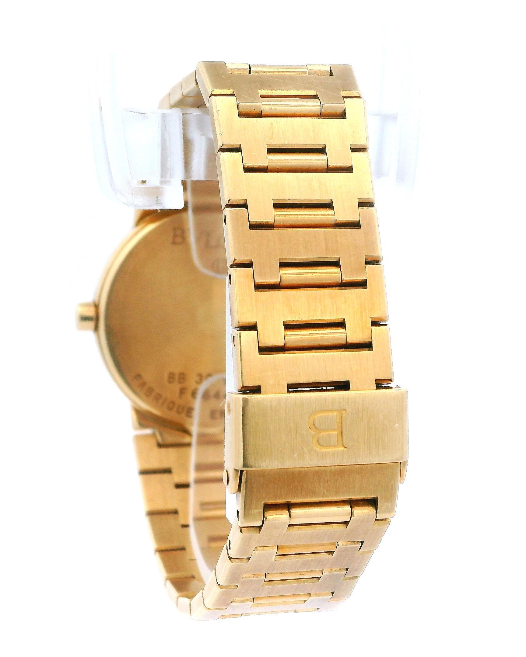 Bvlgari Diagono BB30GGD 18K Yellow Gold Ladies Watch For Sale 2