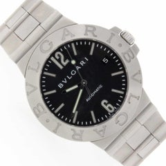 Bvlgari Diagono Black Dial Stainless Steel Automatic Men's Watch LCV38S