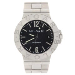 Bvlgari Diagono Black Dial Stainless Steel Automatic Men's Watch LCV38S