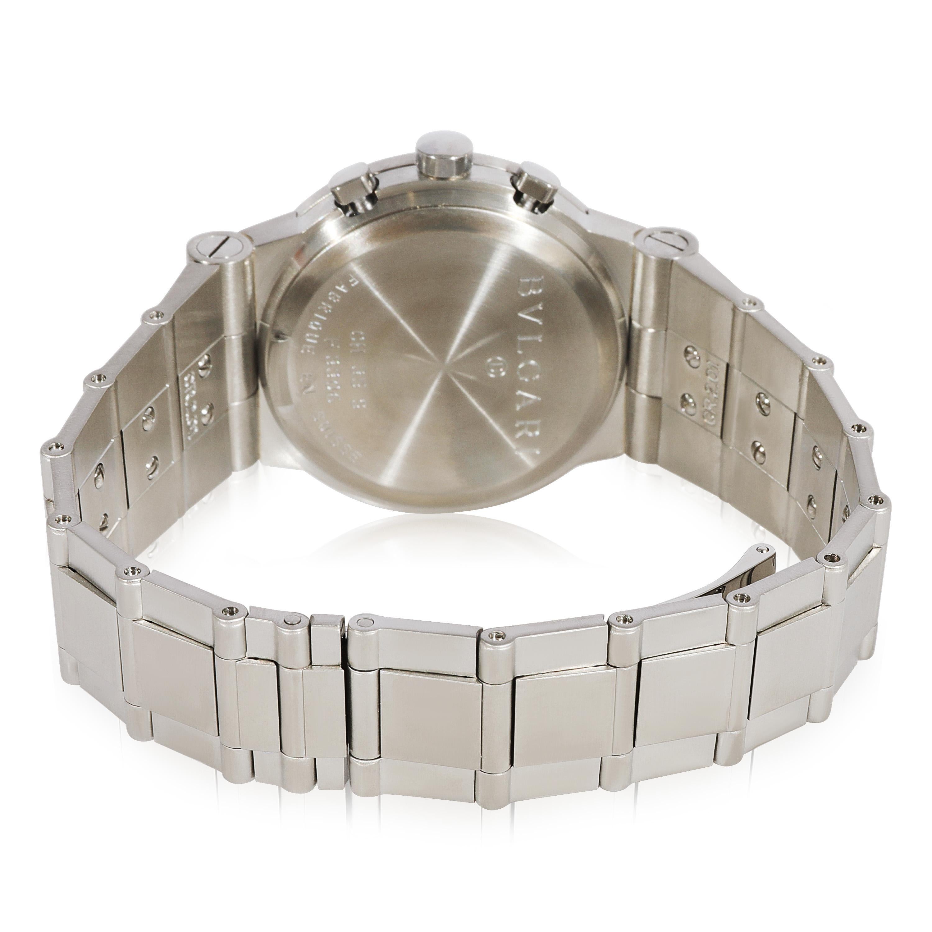 BVLGARI Diagono CH 35 S Unisex-Uhr aus  Rostfreier Stahl

SKU: 121636

PRIMÄRE DETAILS
Marke: BVLGARI
Modell: Diagono
Herkunftsland: Schweiz
Uhrwerk Typ: Quarz: Batterie
Jahr der Herstellung: 2000-2009
Zustand: In ausgezeichnetem Zustand und