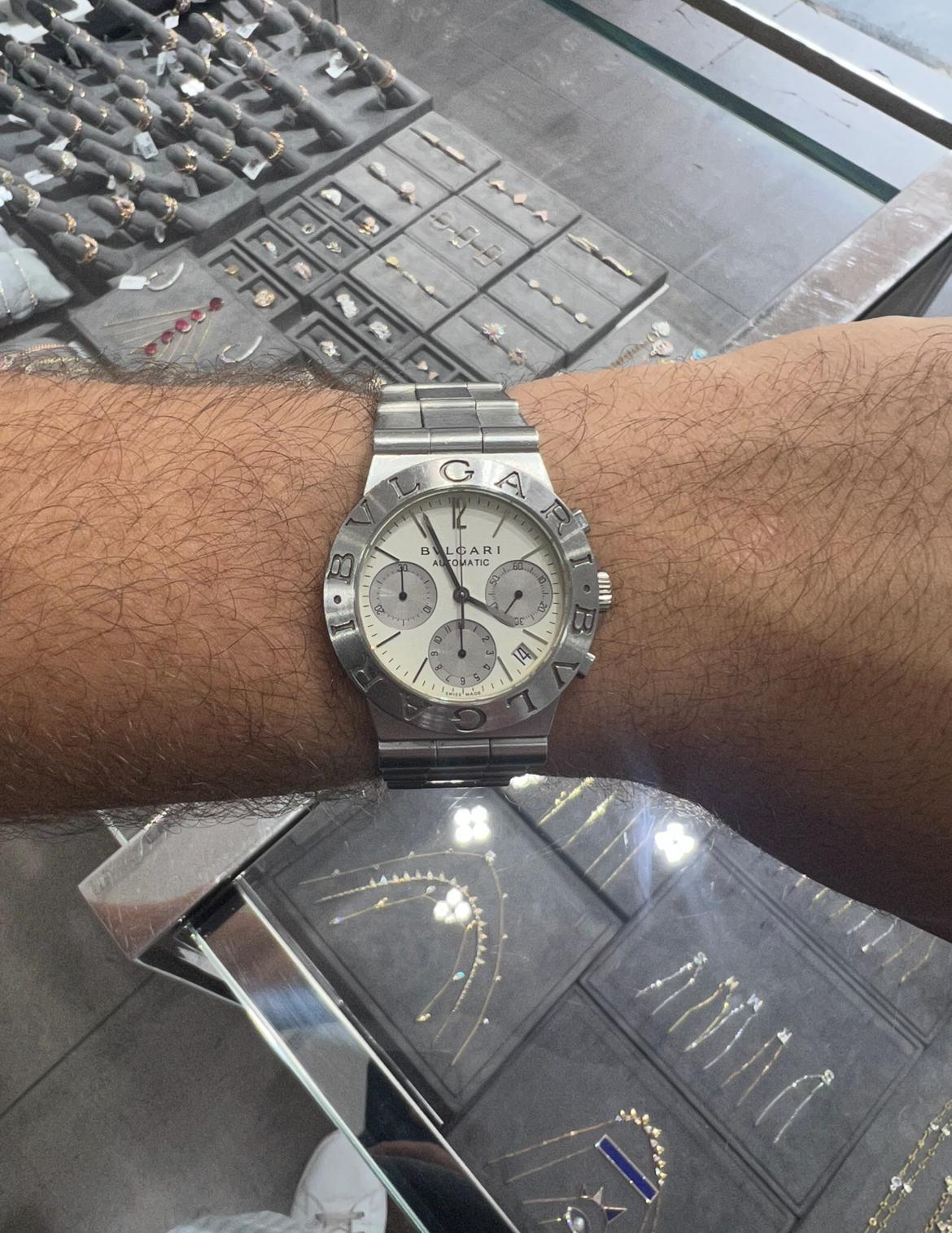 Bvlgari Diagono Chronograph Automatic Stainless Steel Watch 36mm For Sale 1