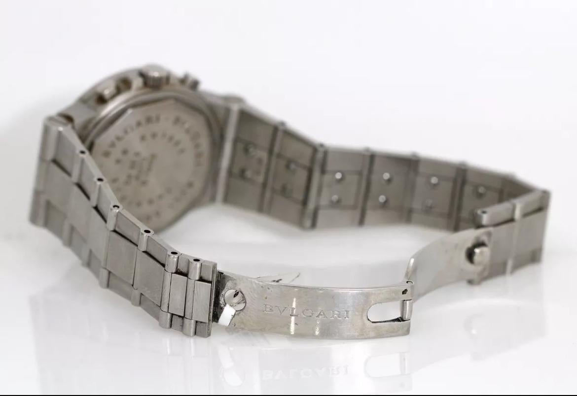 Bvlgari Diagono Chronograph Automatic Stainless Steel Watch 36mm For Sale 2