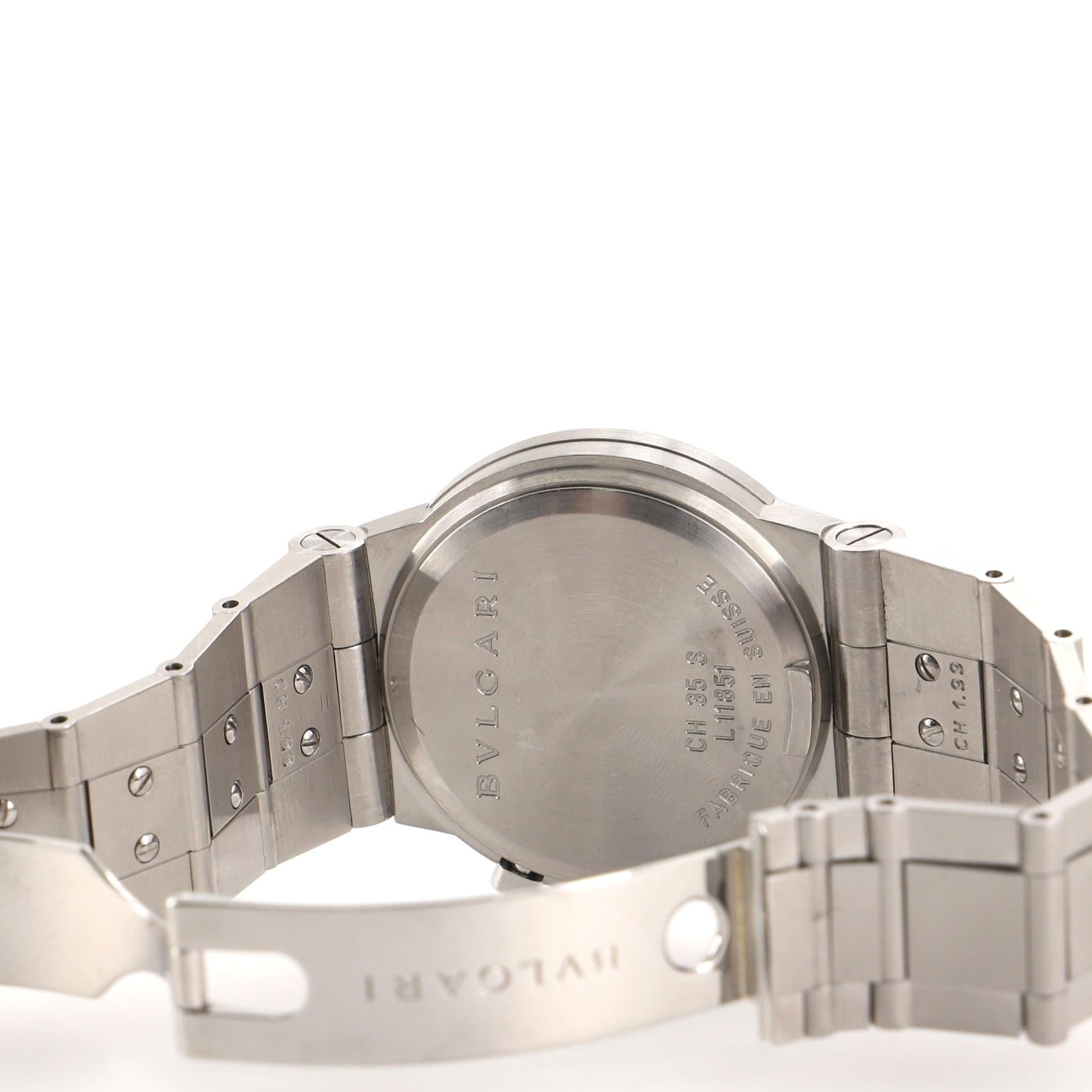 Women's Bvlgari Diagono Chronograph Quartz Watch Stainless Steel