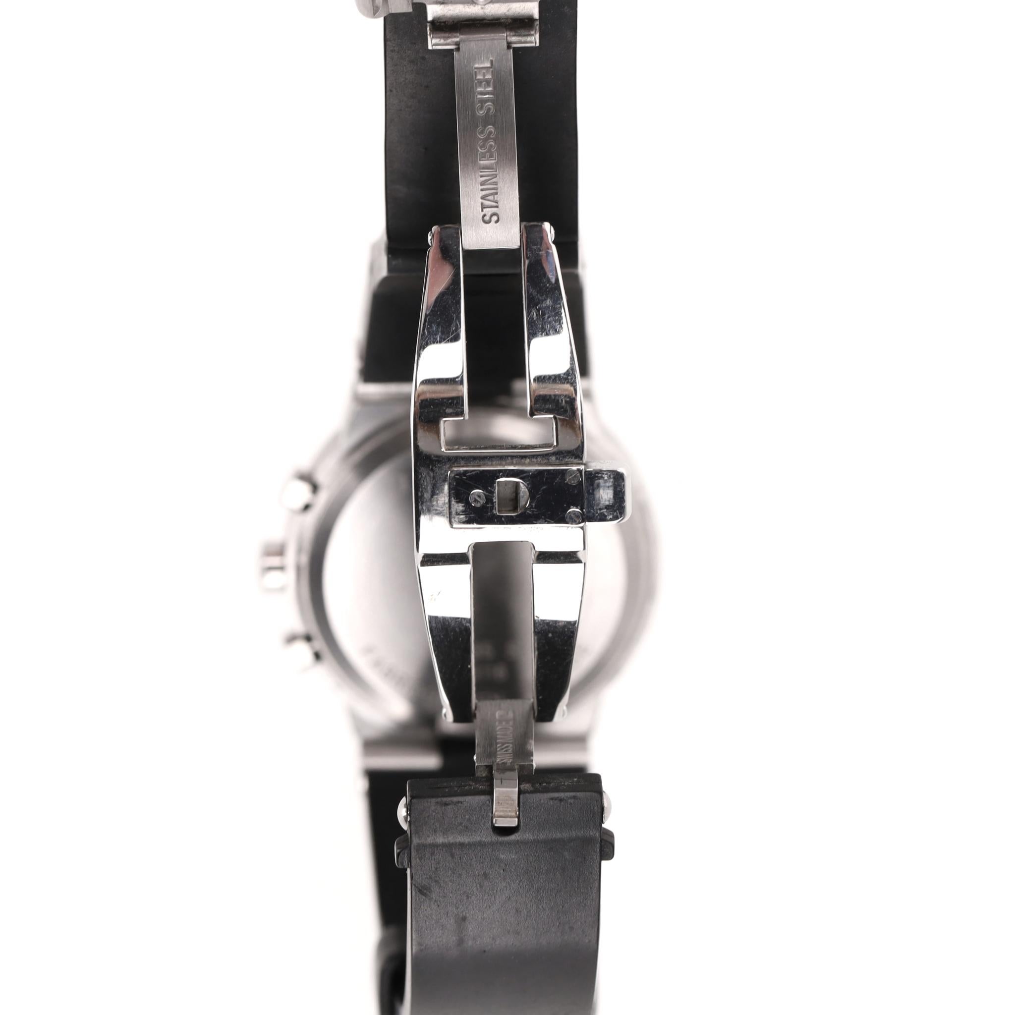 Orologio cronografo Bvlgari Diagono in acciaio con cinturino in ceramica in vendita 9