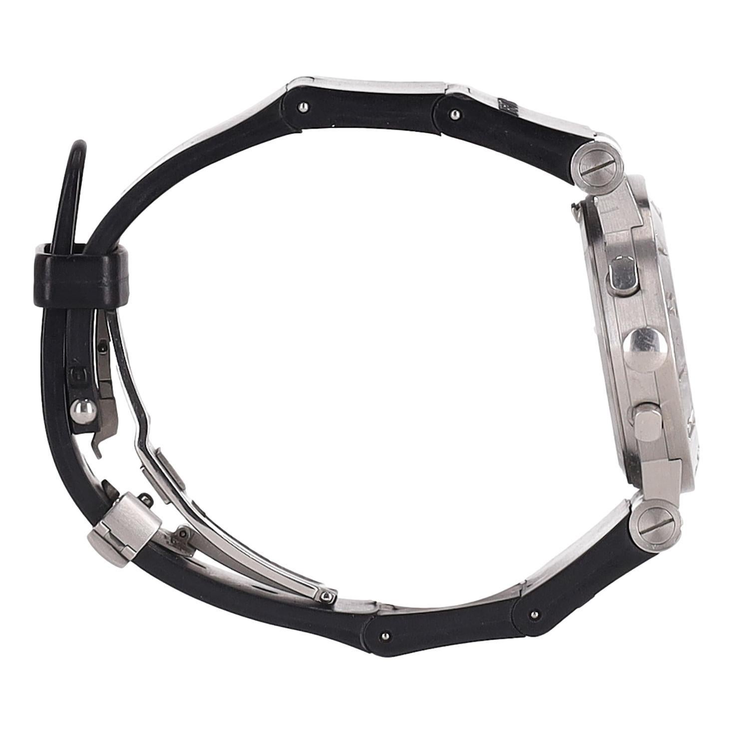 Orologio cronografo Bvlgari Diagono in acciaio con cinturino in ceramica In condizioni buone in vendita a London, GB