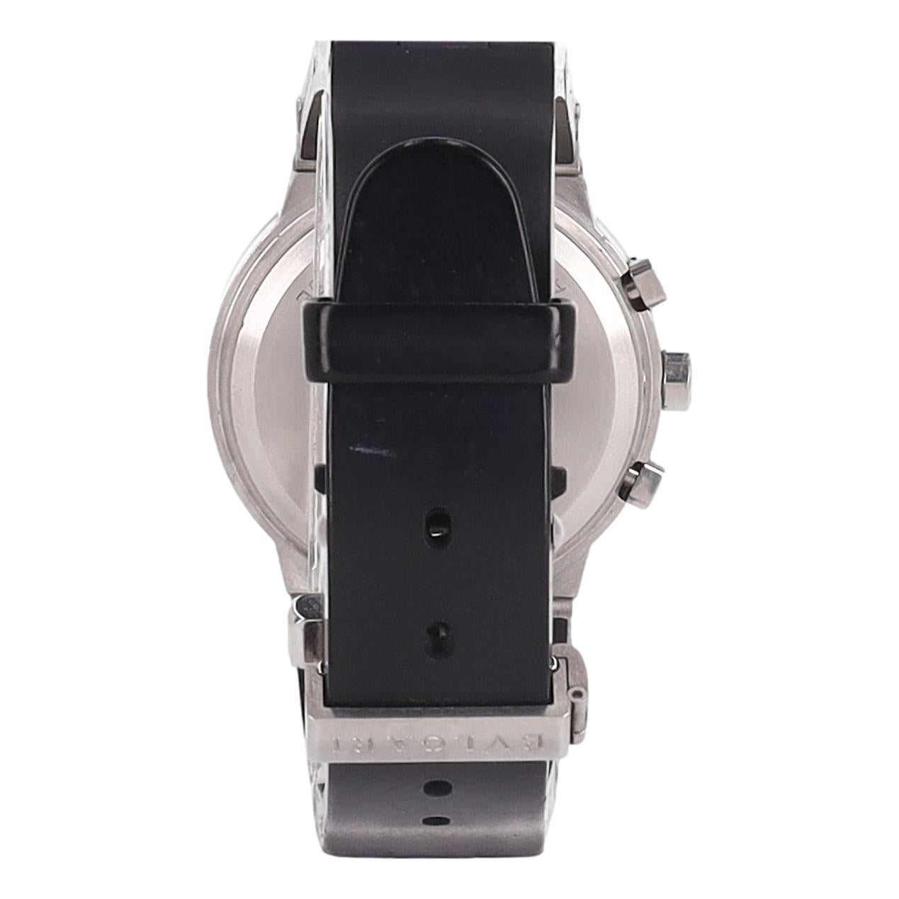 da uomo o donna Orologio cronografo Bvlgari Diagono in acciaio con cinturino in ceramica in vendita