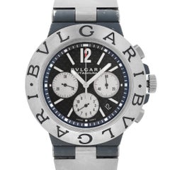 Bvlgari Diagono Chronograph Titanium Black Dial Automatic Mens Watch TI 44 TA CH