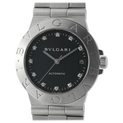 Bvlgari Diagono LCV35S, Black Dial, Certified and Warranty