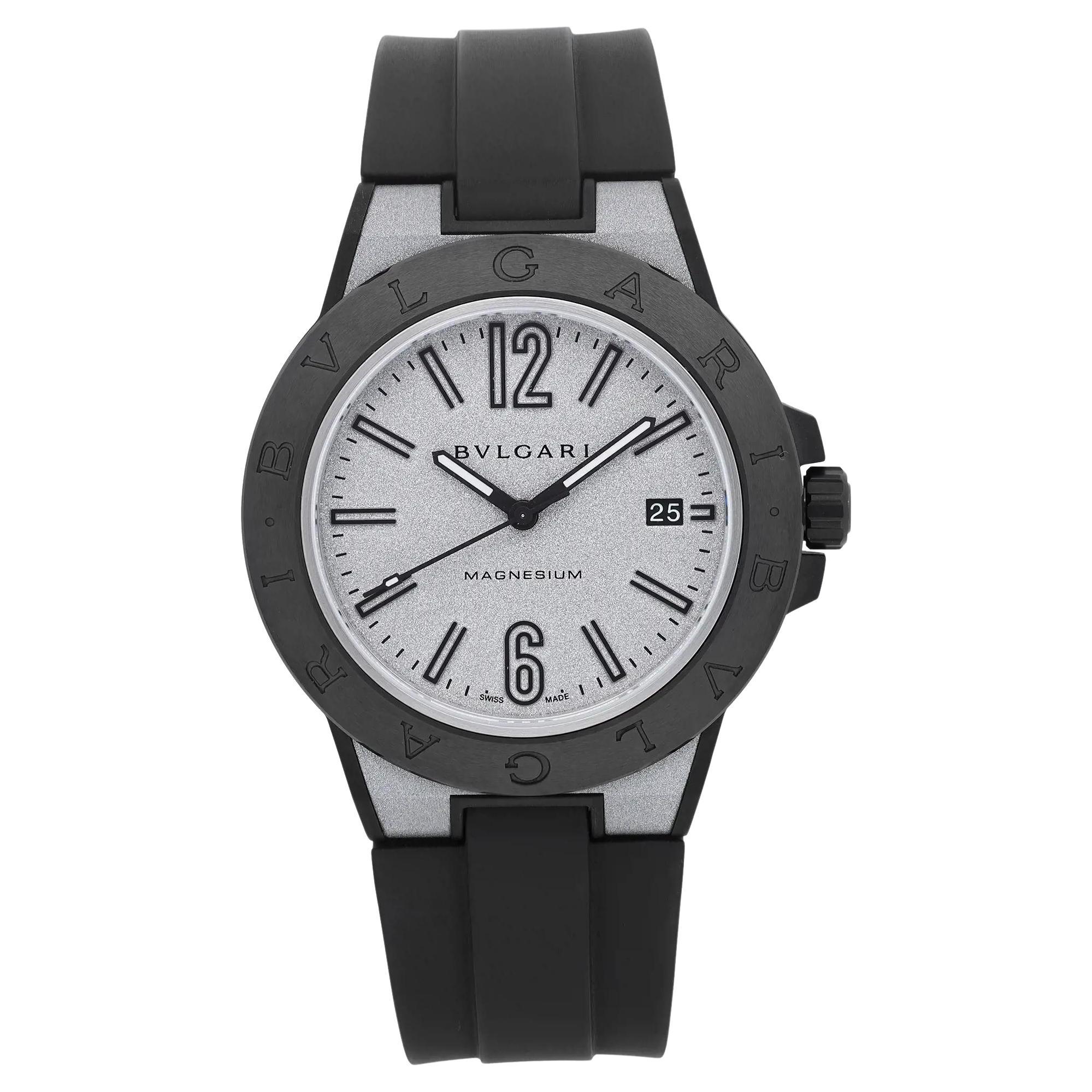 Bvlgari Diagono Magnesium Ceramic Silver Dial Automatic Mens Watch 102427 For Sale