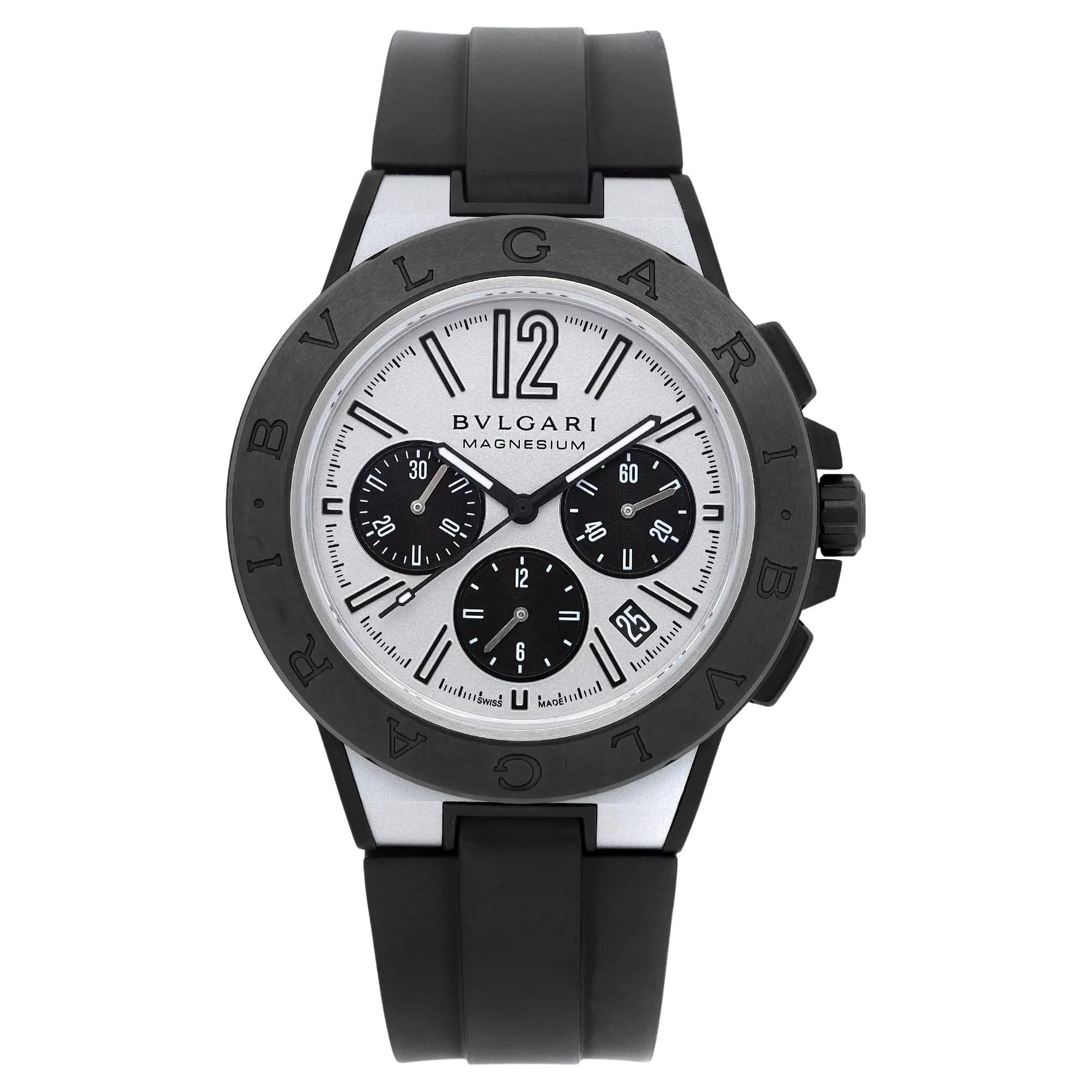 Bvlgari Diagono Magnesium 42mm Steel Silver Dial Automatic Mens Watch 102305