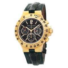 Bvlgari Diagono Pro Terra Chronogra CH40GTA 18 Karat Black Dial Auto
