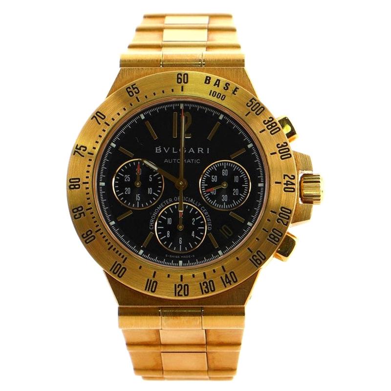 Bvlgari Diagono Professional Pro Terra Chronograph Automatic Watch Yellow Gold40