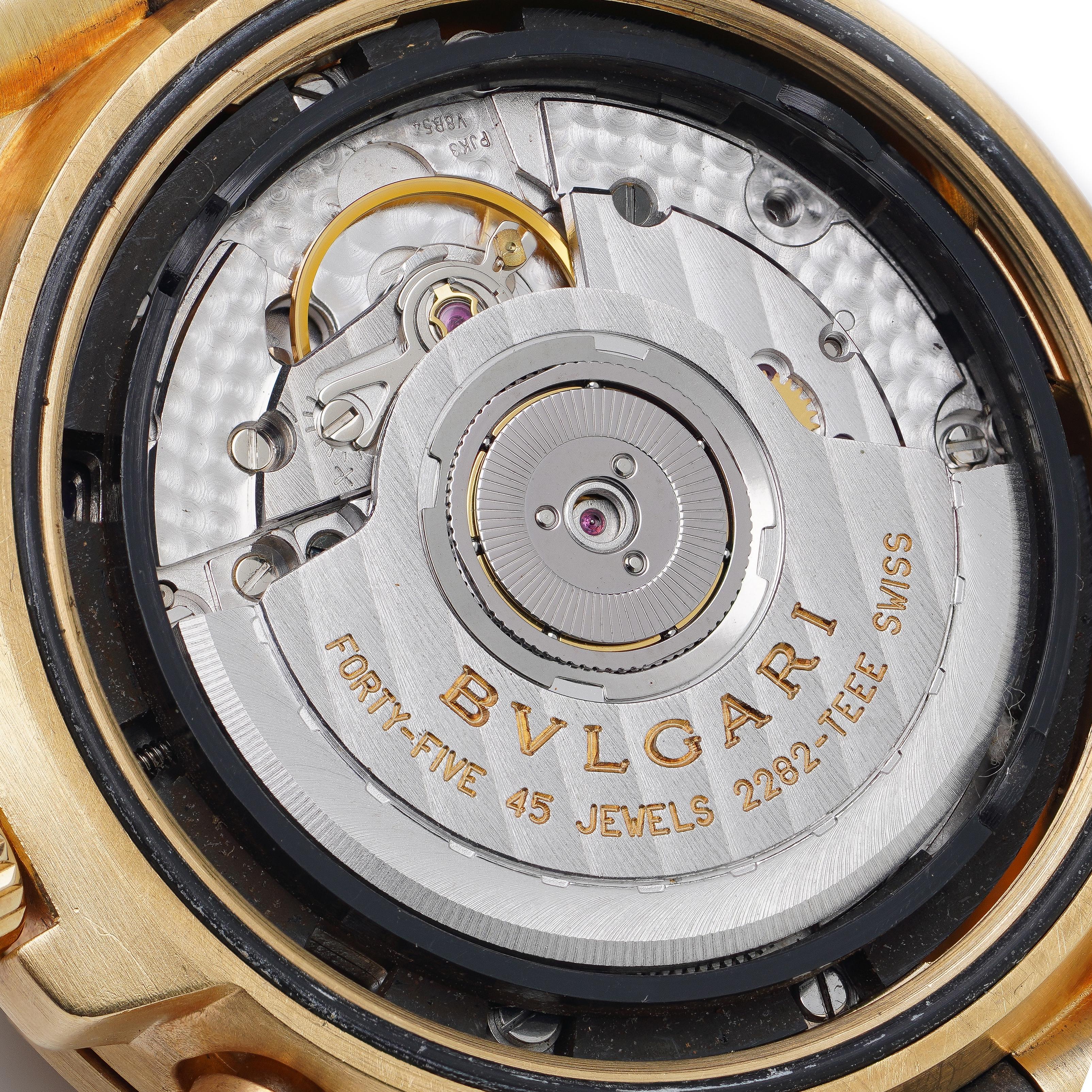 Bvlgari Diagono Scuba 18KT Gold Automatic Divers Chronograph Watch For Sale 6