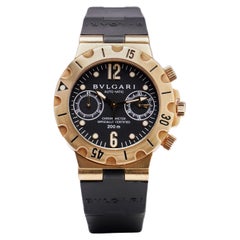Bvlgari Diagono Scuba 18KT Gold Automatic Divers Chronograph Watch