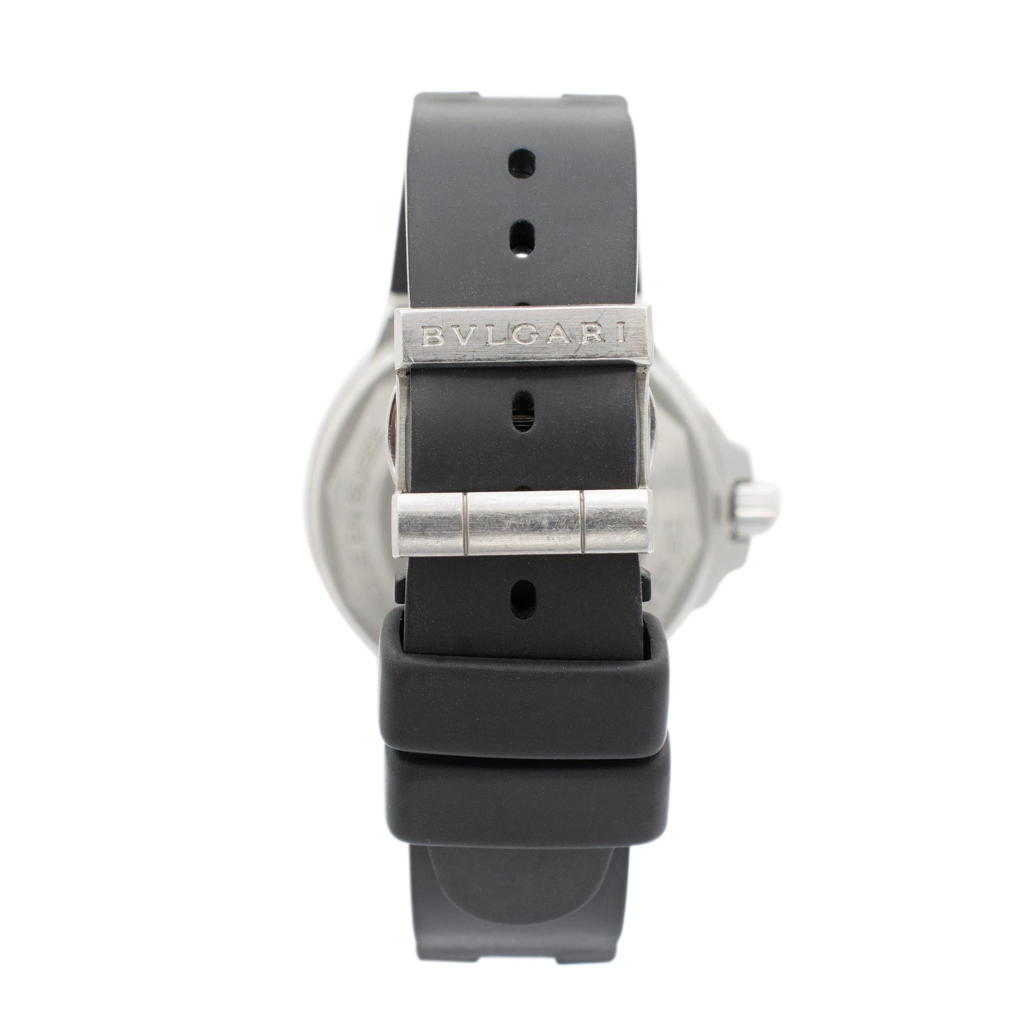 Bvlgari Diagono Scuba Aqua Chronometer Dp42ssd 42MM Edelstahl Herrenuhr im Zustand „Hervorragend“ in Houston, TX