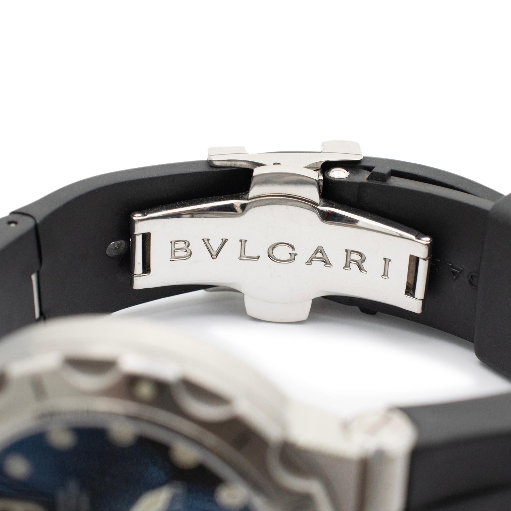 Bvlgari Diagono Scuba Aqua Chronometer Dp42ssd 42MM Edelstahl Herrenuhr 5