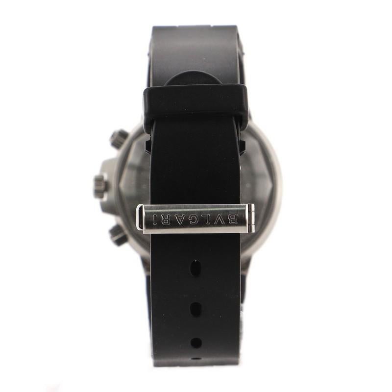 Bvlgari Diagono Scuba Chronograph Automatikuhr Edelstahl und Kautschuk 38 im Zustand „Gut“ in New York, NY
