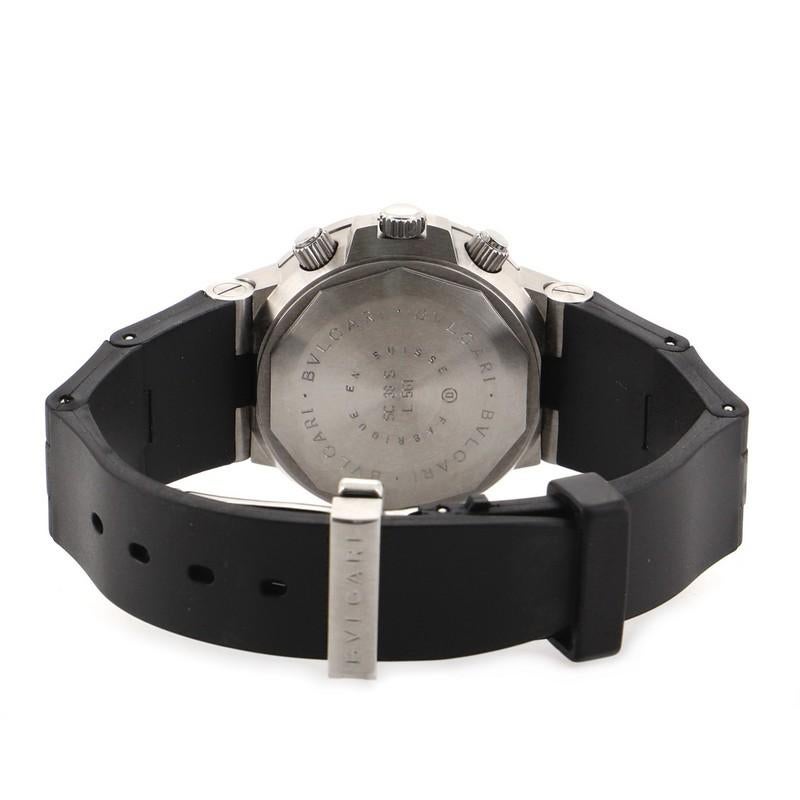 Bvlgari Diagono Scuba Chronograph Automatikuhr Edelstahl und Kautschuk 38 1