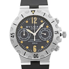Bvlgari Diagono Scuba Chronograph Black Dial Automatic Men's Watch SCB 38 S
