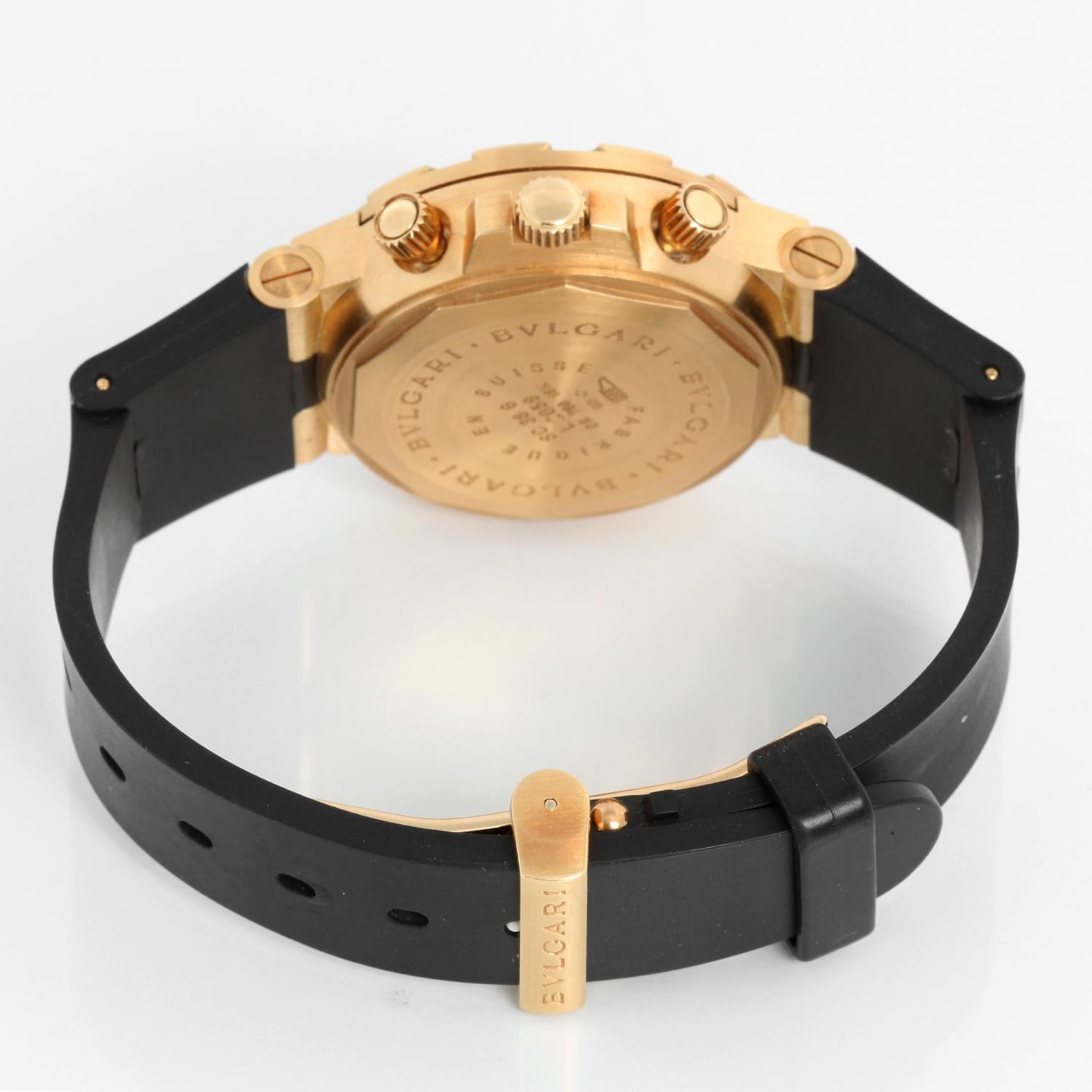 Bvlgari Diagono Scuba Chronograph Men's Yellow Gold Watch SC 38 G 1