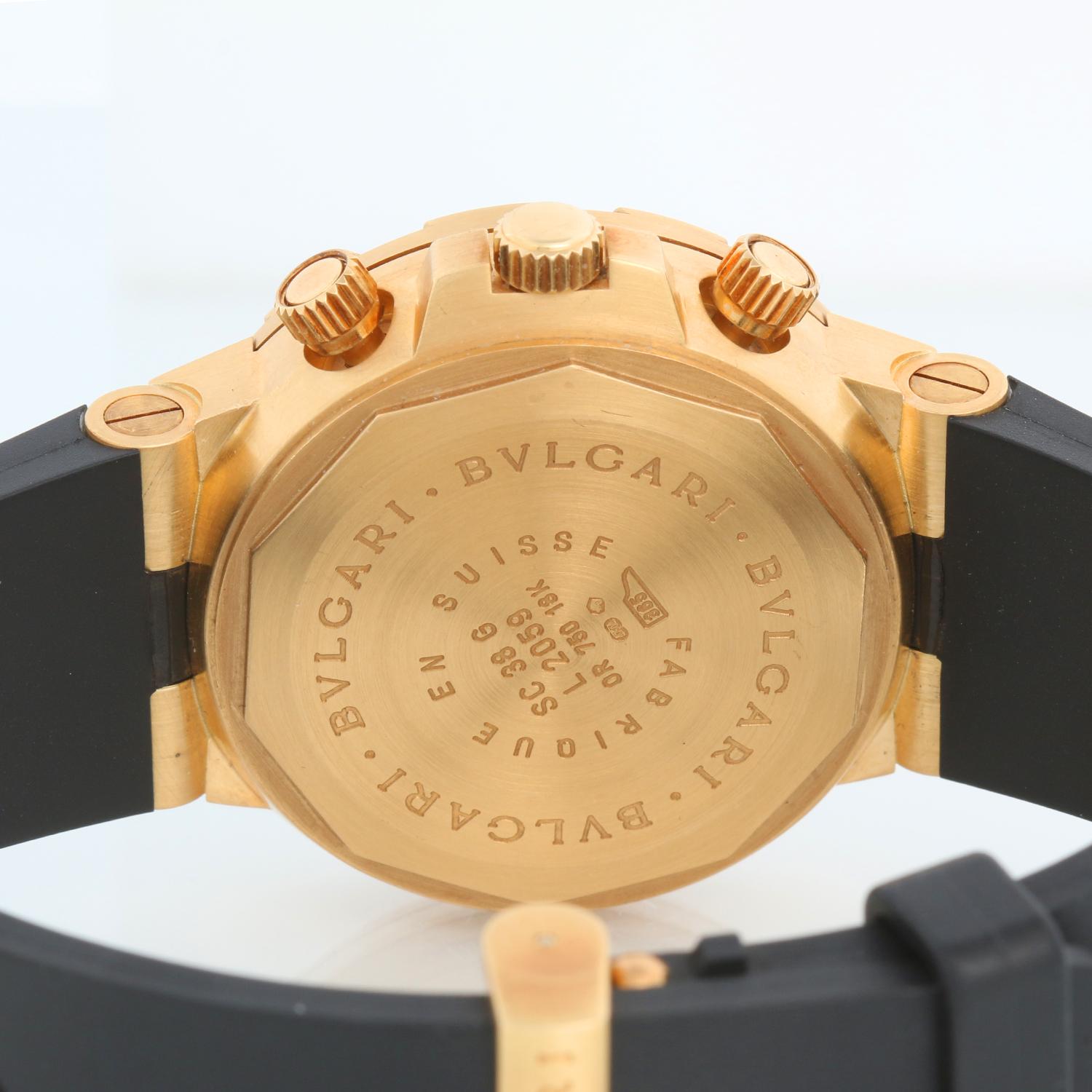 Bvlgari Diagono Scuba Chronograph Men's Yellow Gold Watch SC 38 G 2