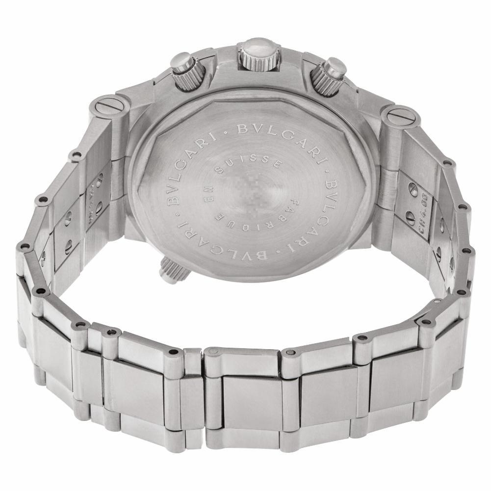 Contemporary Bvlgari Diagono SD 38 S, Black Dial, Certified and Warranty