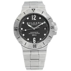 Vintage Bvlgari Diagono sd38s in Stainless Steel with a black dial 38mm Automatic watch