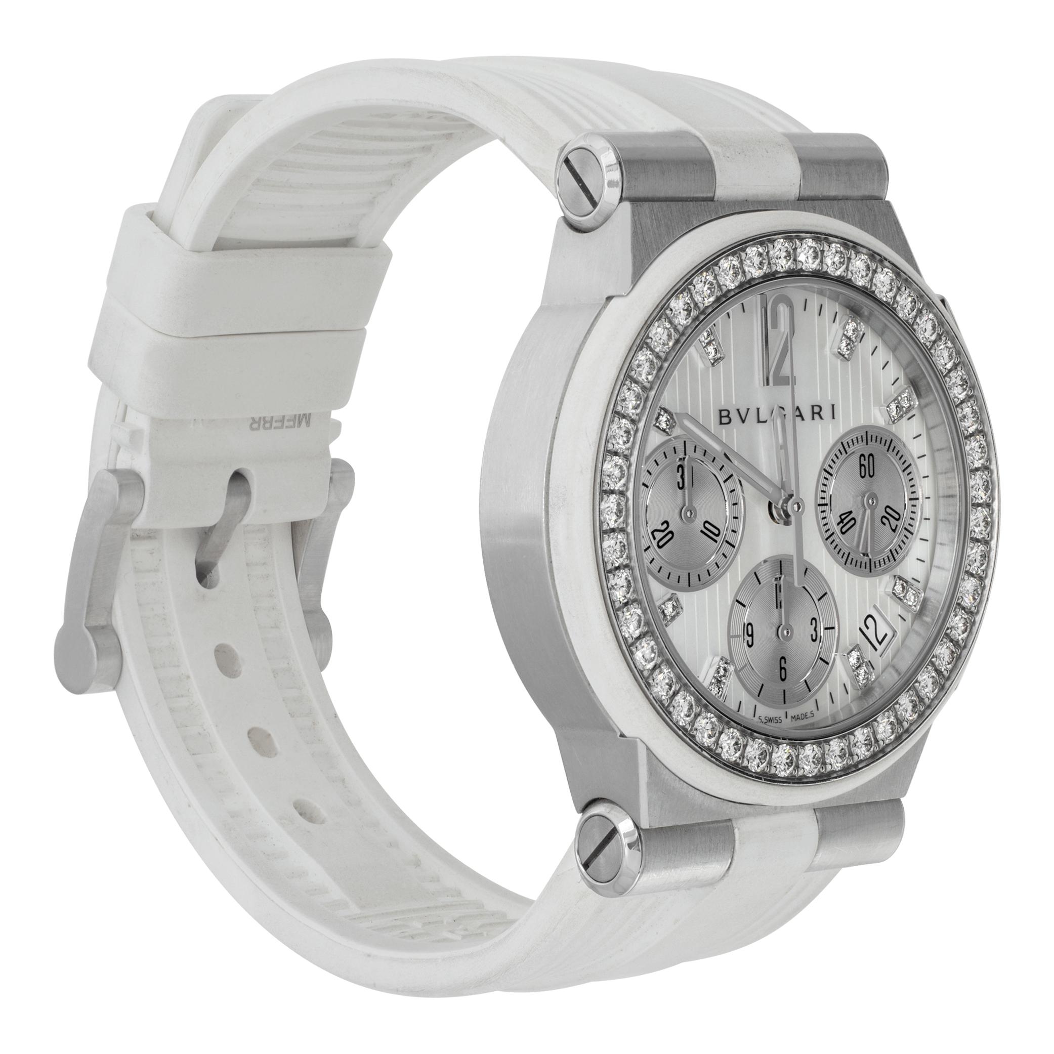 Bvlgari Diagono stainless steel Automatic Wristwatch Ref dg 35 sv ch In Excellent Condition In Surfside, FL