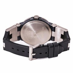 Bvlgari Diagono TI44TA Men Automatic Watch Titanium Black Dial Rubber Band