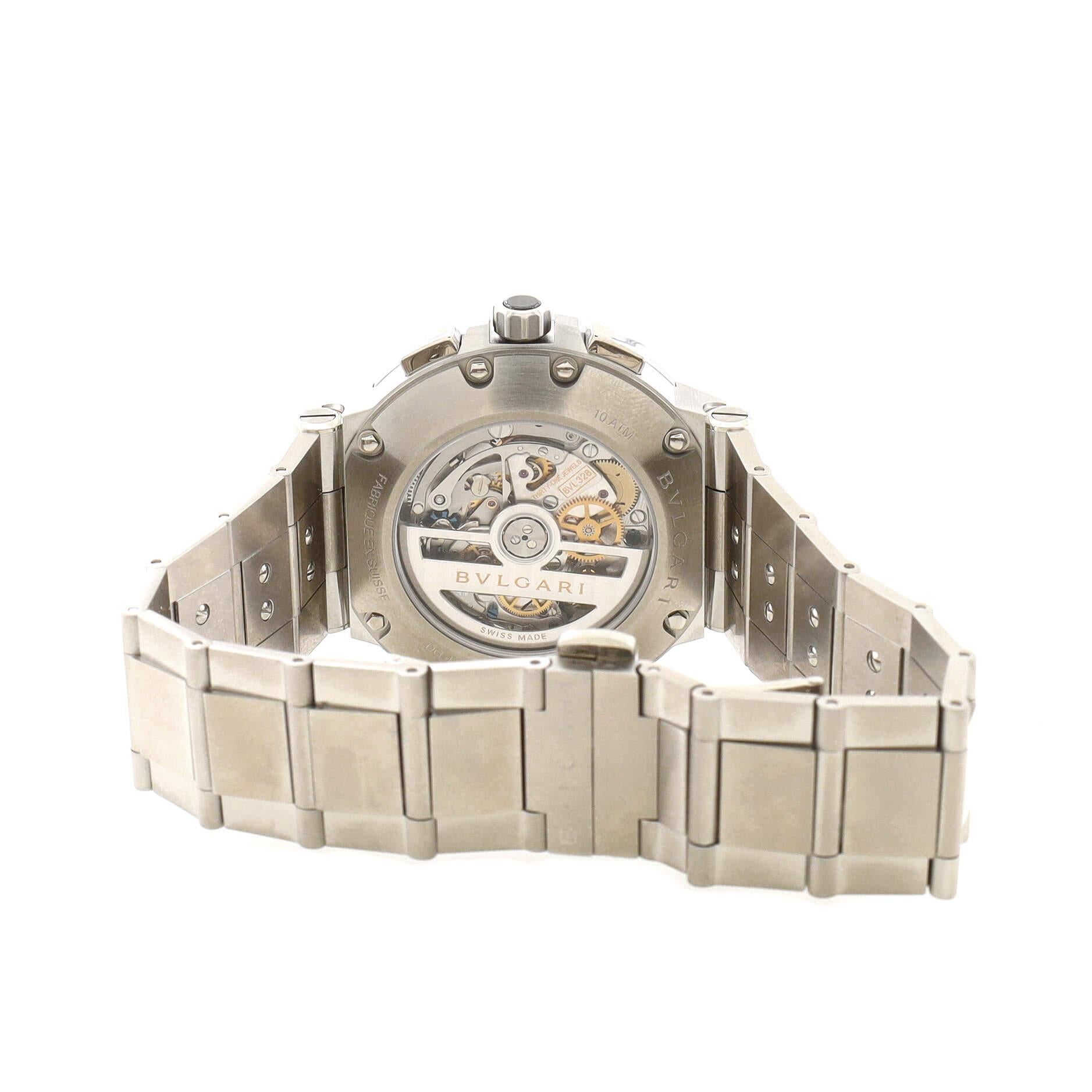 Bvlgari Diagono Velocissimo Automatic Watch Stainless Steel 41 In Good Condition In New York, NY