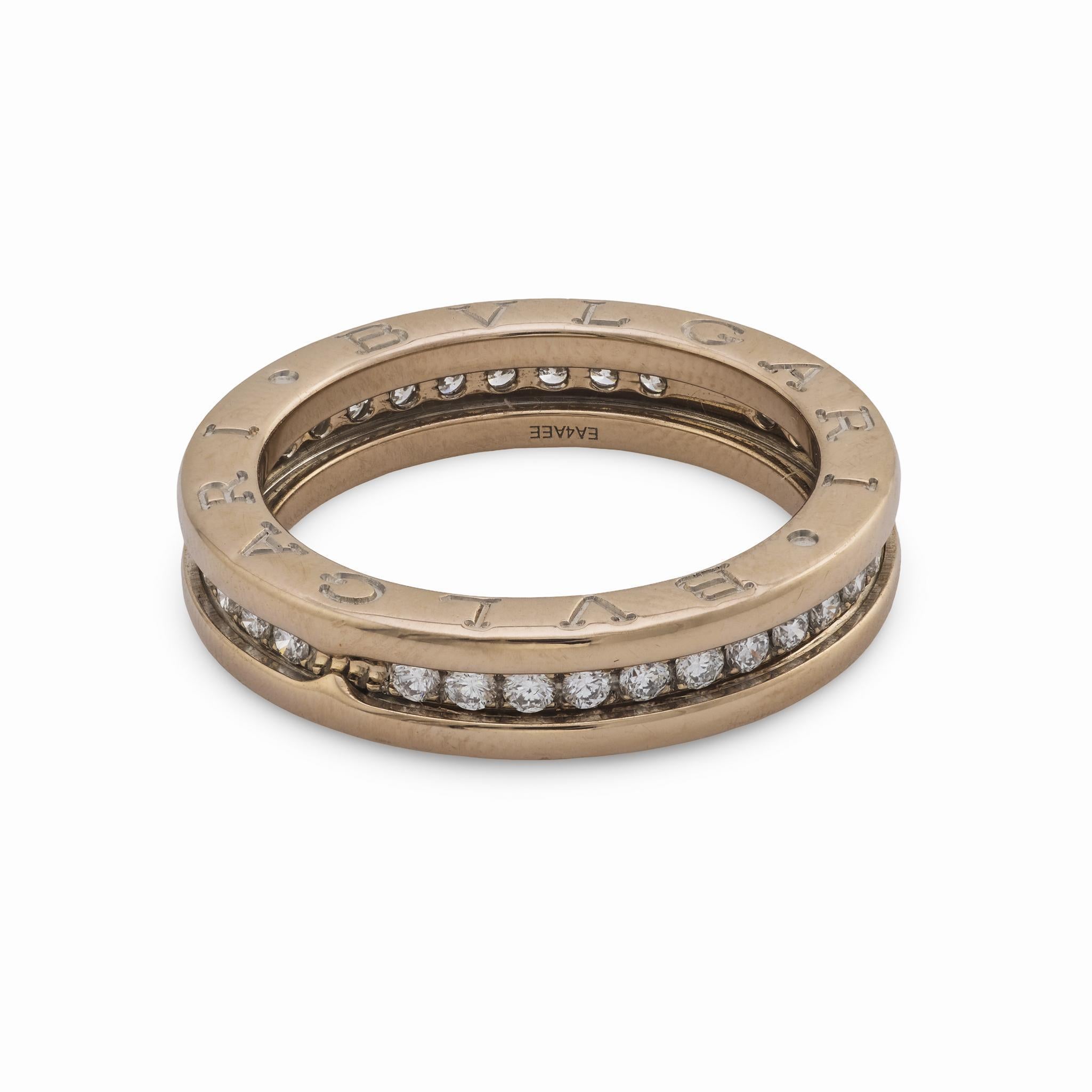 Contemporaneo Bvlgari diamante in oro bianco 18 carati B.zero1 in vendita