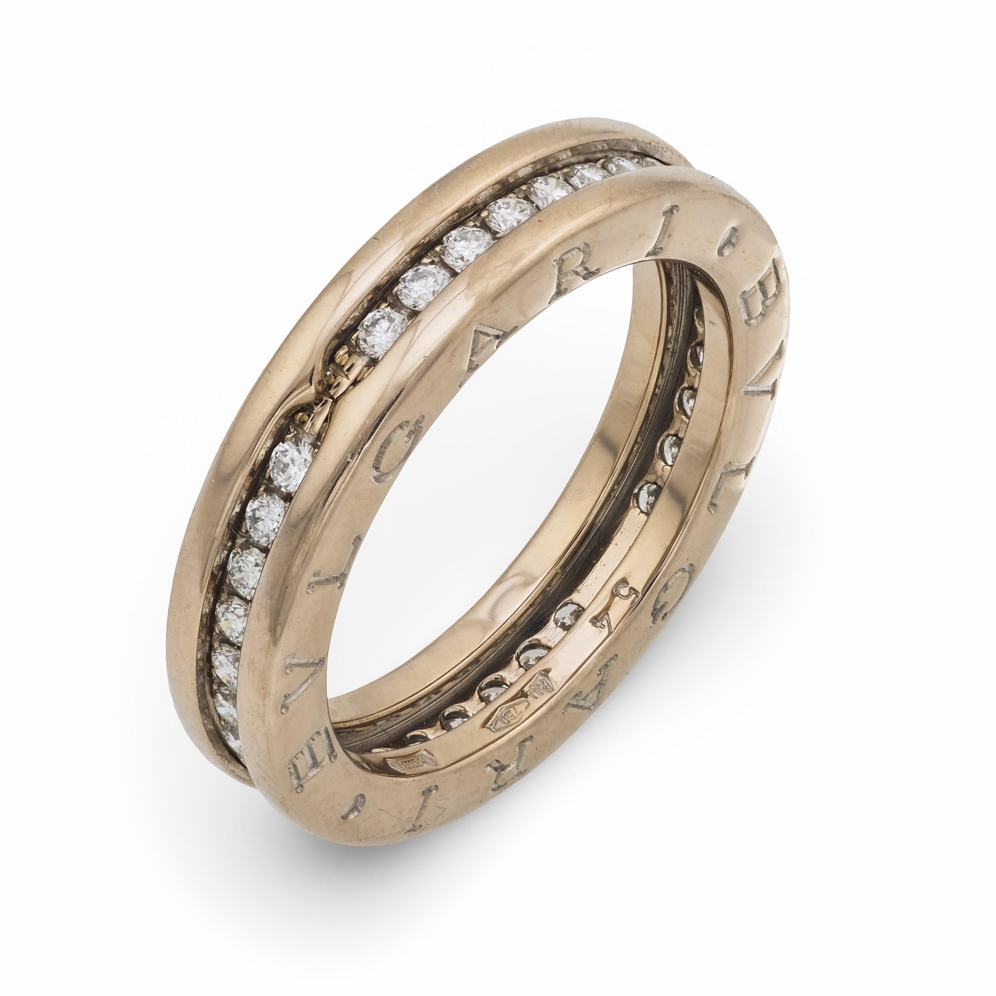 Bvlgari diamante in oro bianco 18 carati B.zero1 In condizioni buone in vendita a Beverly Hills, CA