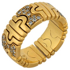 Bvlgari diamond 18k yellow gold Parentesi band