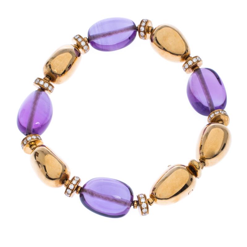 To call this creation simply a bracelet would be unjust. It is more a work of beauty than a piece of jewelry. It is from the luxury house of Bvlgari, which is renowned for its excellent precision and their genius in jewelry-making. This bracelet is