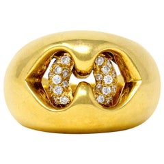 Bvlgari Diamond and Gold Cocktail Ring