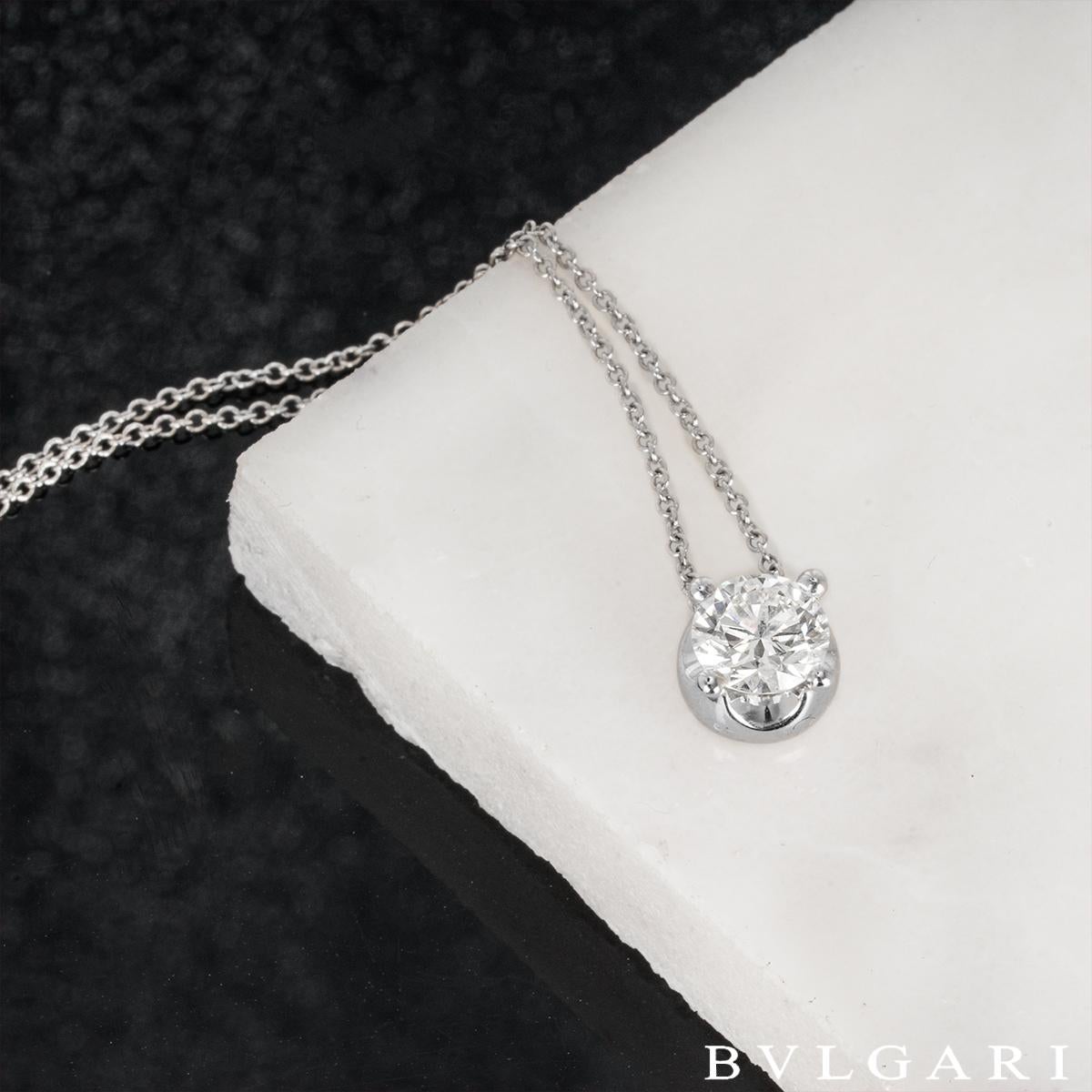 Bvlgari Collier couronne en diamants 1,02 carat certifié GIA en vente 3