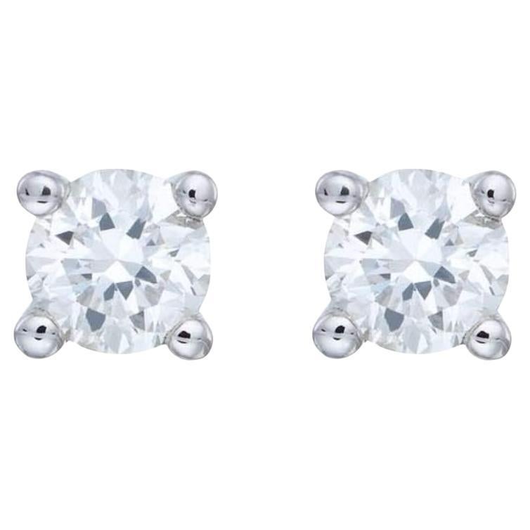 Pendientes de diamantes Bvlgari de oro blanco de 18 quilates en venta