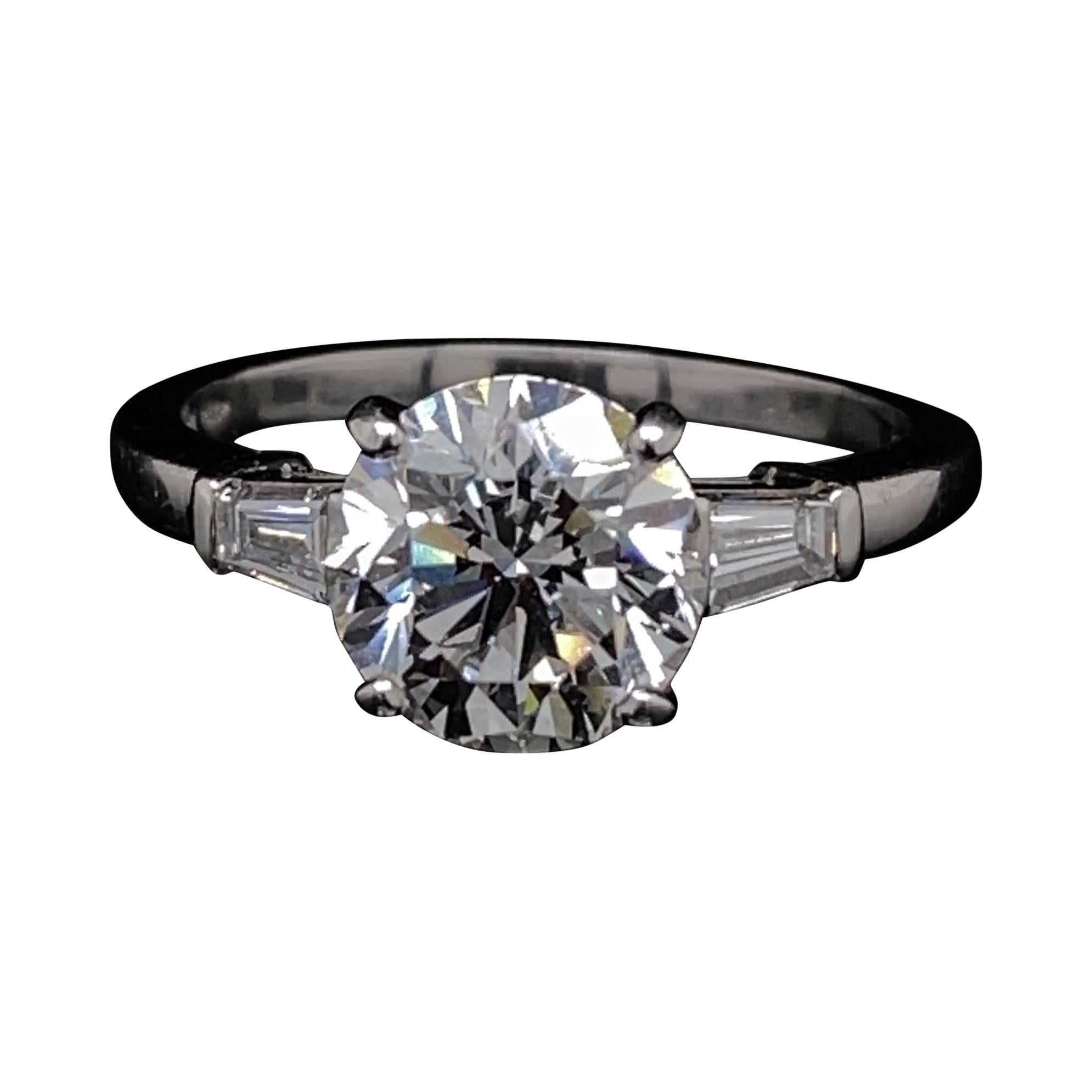 Vintage Art Deco Engagement & Wedding Ring 14K White Gold Over 2.02 Ct Diamond 