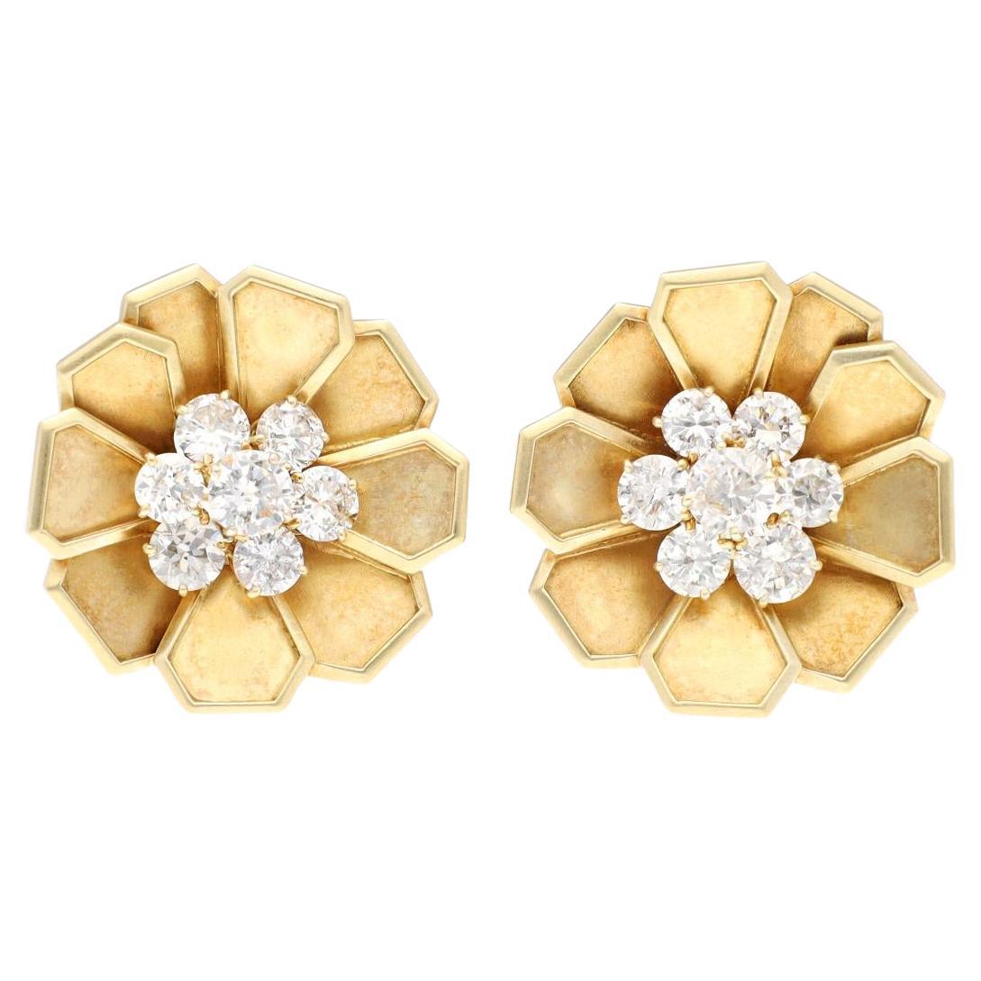 BVLGARI Diamond Floral Ear Clips