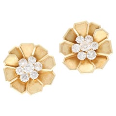 BVLGARI Diamond Floral Ear Clips