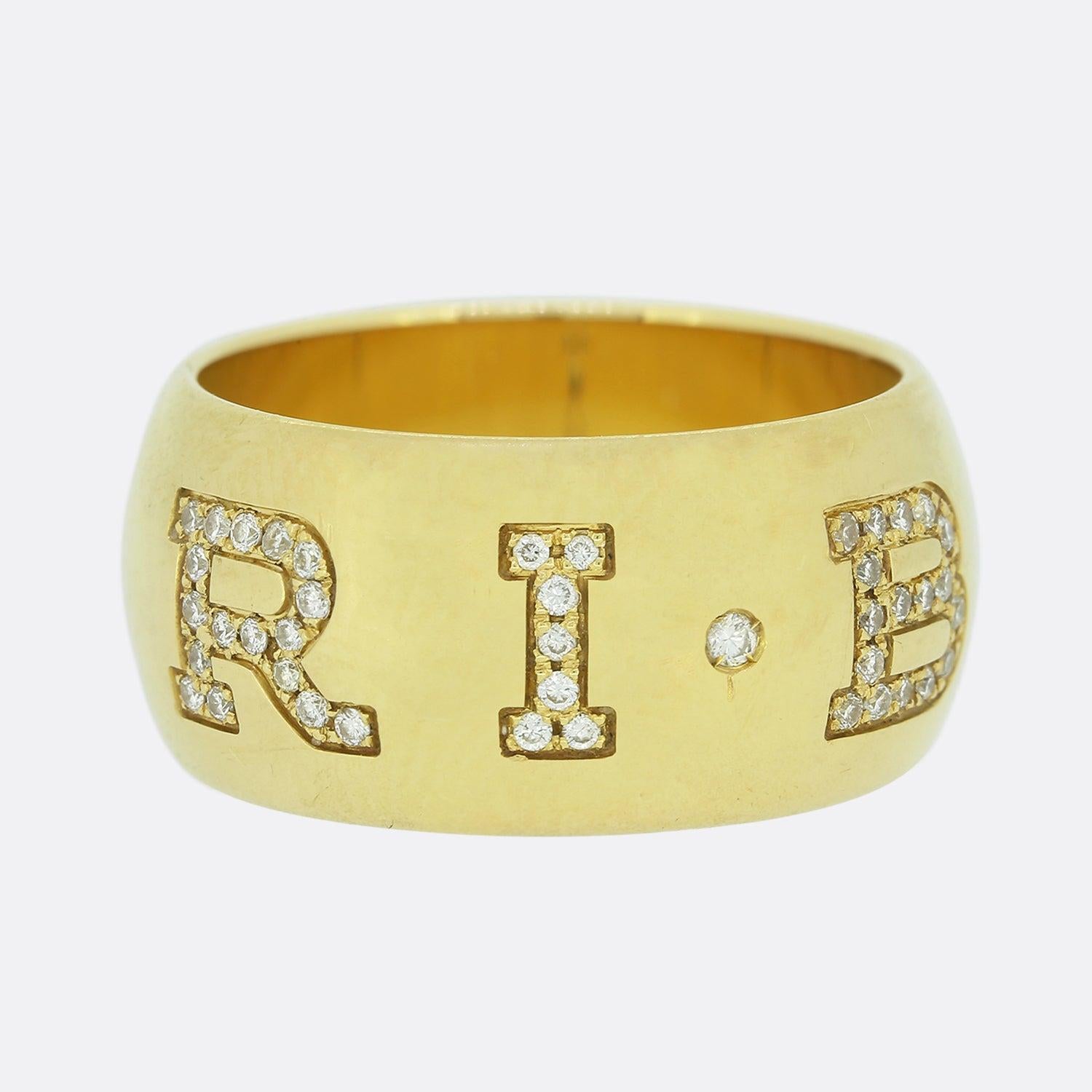 Bvlgari Diamond Monologo Ring Size N 54 For Sale at 1stDibs