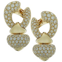 Bvlgari Diamond Pigne Ear Clips 