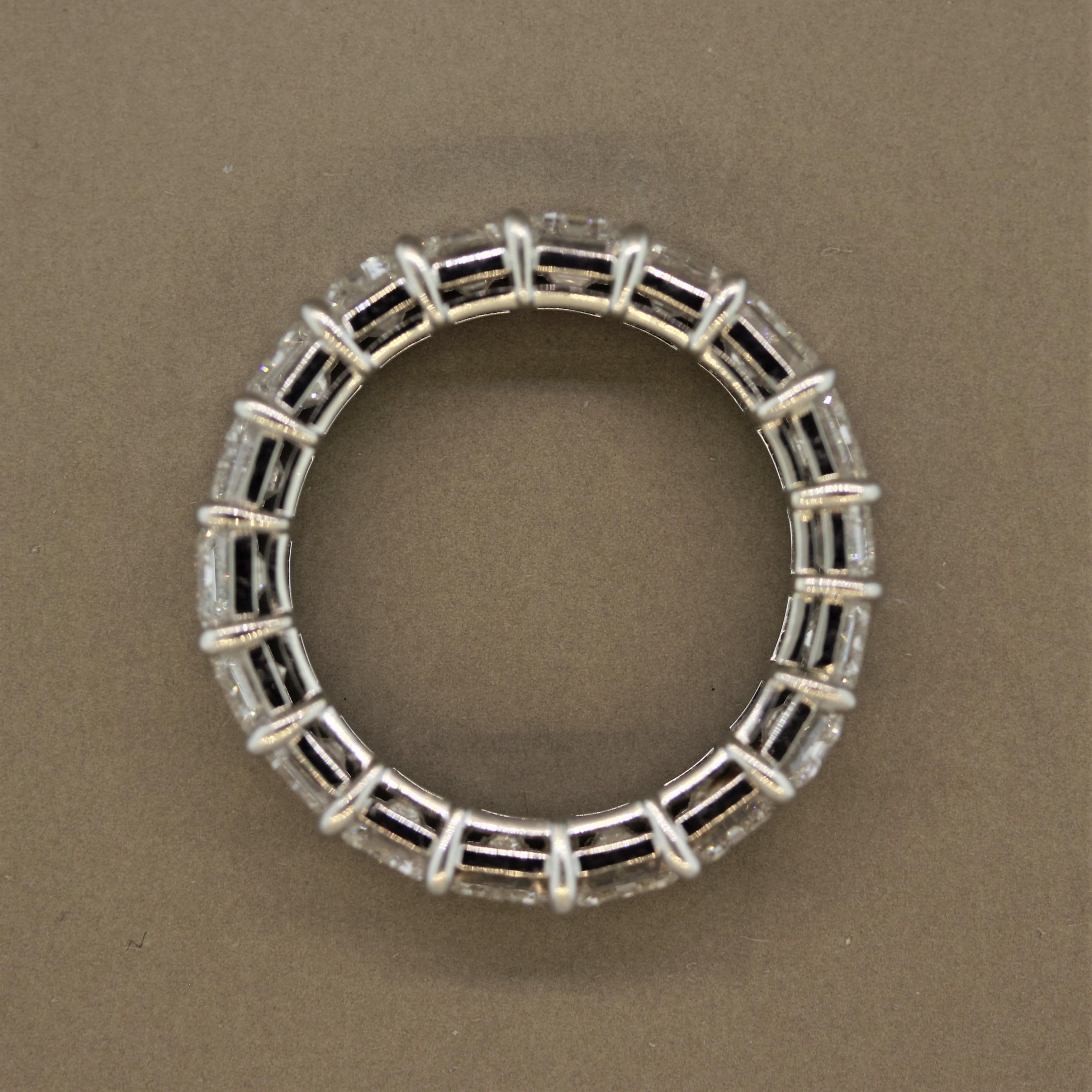Bvlgari Diamond Platinum Eternity Band Ring In New Condition In Beverly Hills, CA