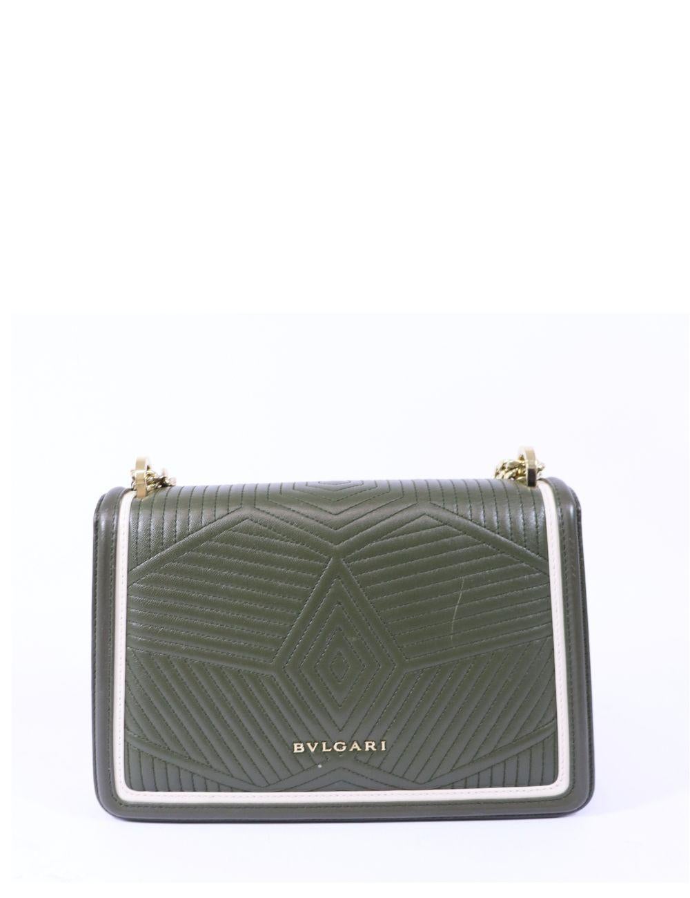 Gray Bvlgari Diamond Quilted Serpenti Shoulder Bag