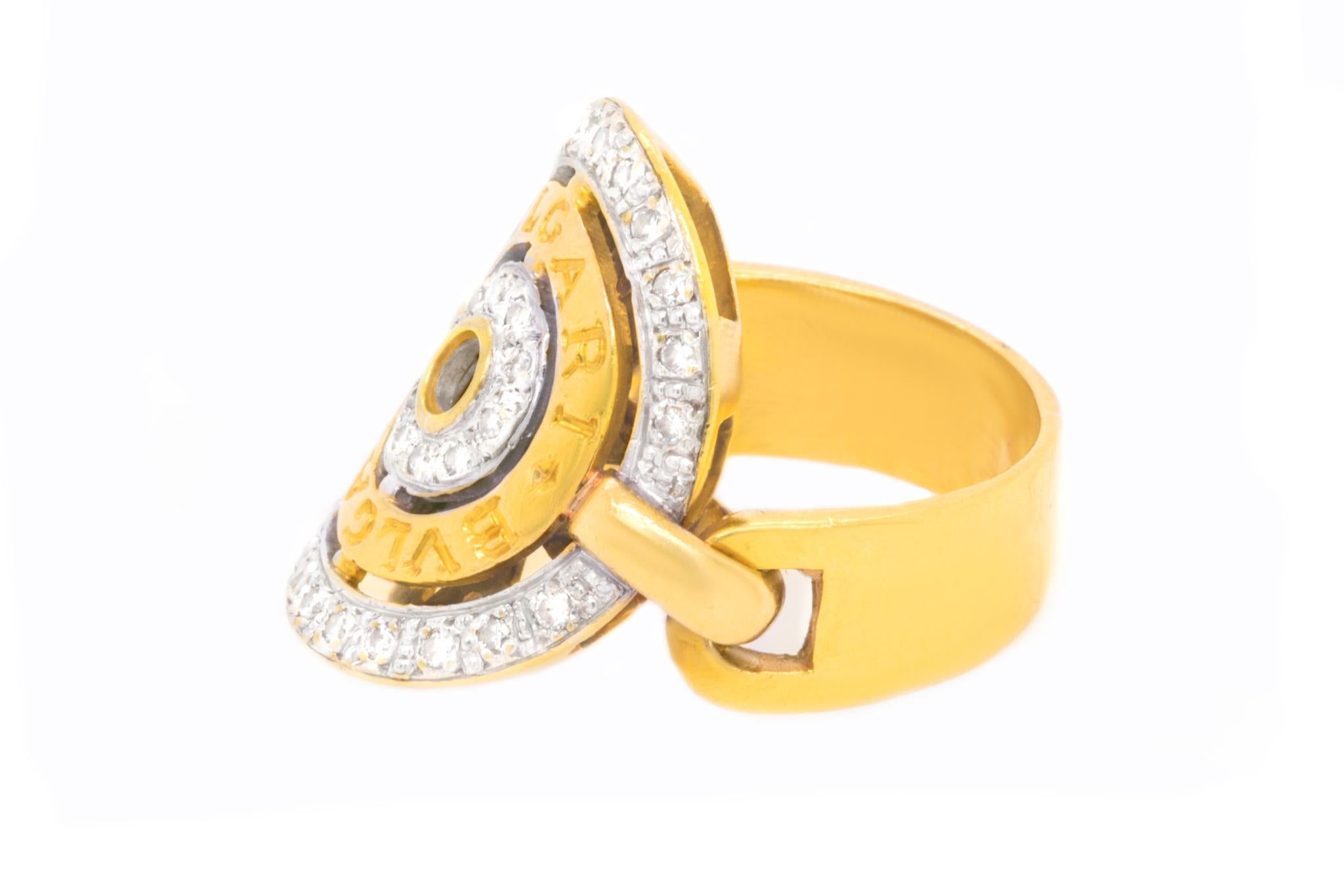 Bvlgari Diamantring 1,50 Karat insgesamt 18k Gold (Rundschliff)