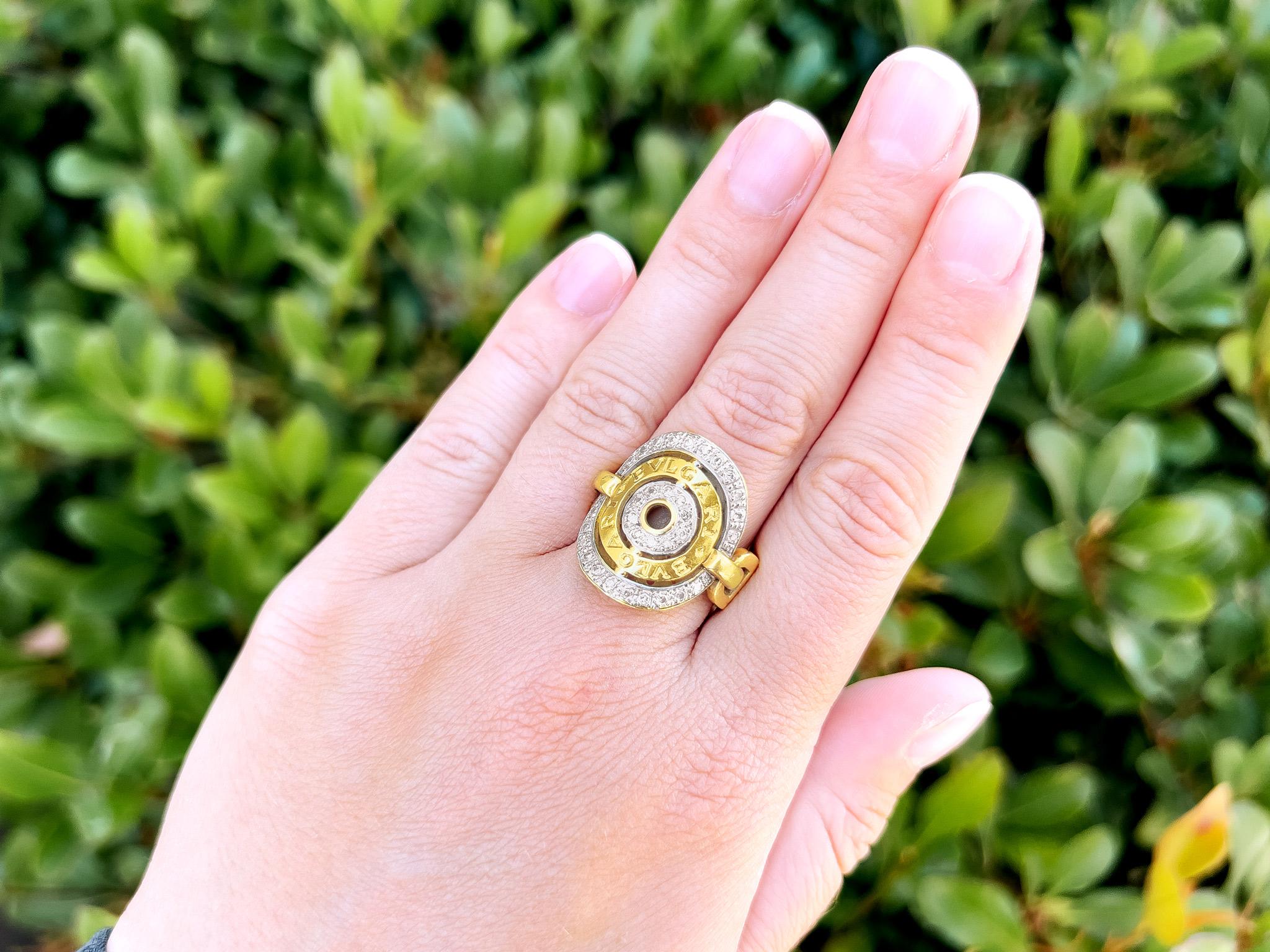 Bvlgari Diamantring 1,50 Karat insgesamt 18k Gold im Zustand „Gut“ in Las Vegas, NV