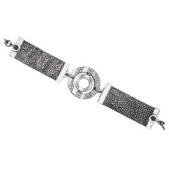 Bvlgari Bracelet galuchat avec diamants 