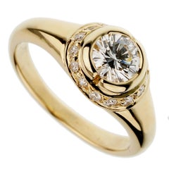 Bvlgari Anello solitario di diamanti in oro giallo Sz 5 1/4